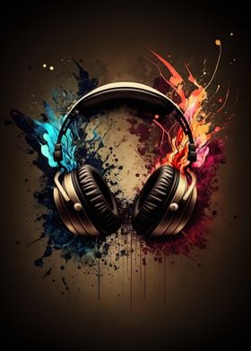 Headphones music