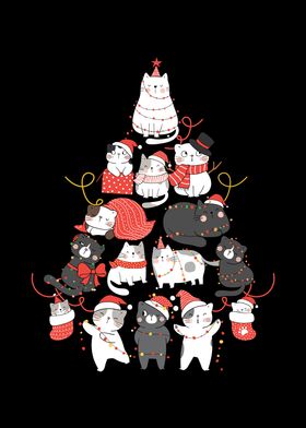 Cats Christmas Tree Cat