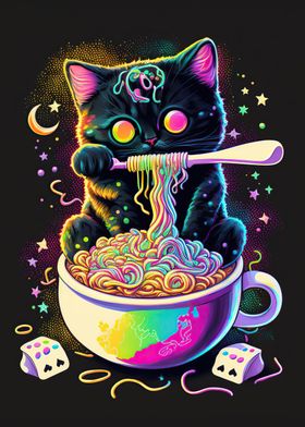 Cat Ramen Neon