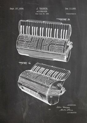 Accordion patent 1938