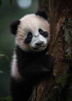 Panda baby chilling