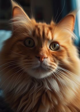 Curious ginger cat