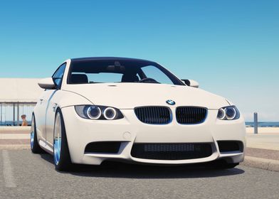 white bmw