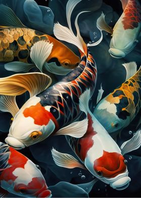 Color Pattern Koi Fish