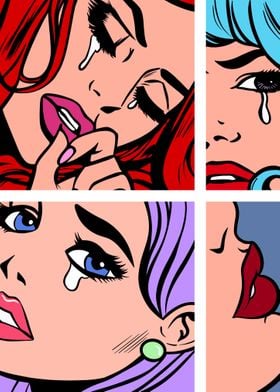 Pop art sad