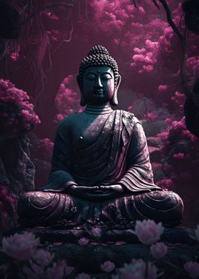 Purple Lotus Buddha