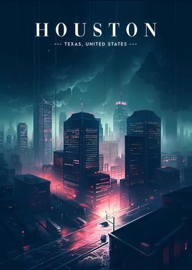 Houston Skyline cityscape