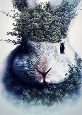 Rabbit Double Exposure