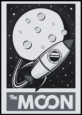 The Moon Retro Style