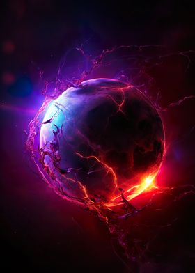 Electrified purple Planet