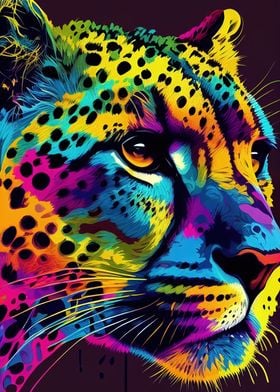 Colorful Cheetah Animals