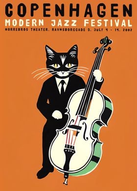 Jazz Cat Poster