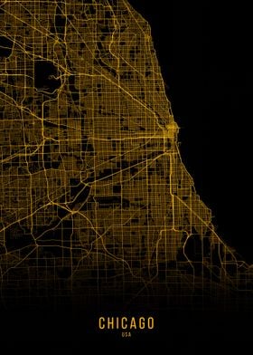 Chicago golden map