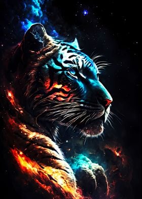 Cosmos Galaxy Fire Tiger