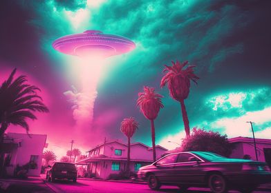 Vaporwave Alien Invasion