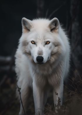 Elegant Arctic Wolf