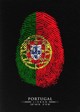 portugal finger print art