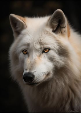 Graceful Arctic Wolf