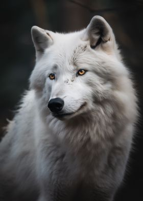 Graceful Arctic Wolf