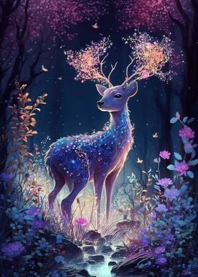 cute deer flower 