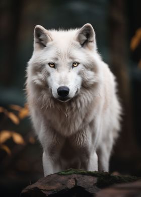 Graceful Arctic Wolf