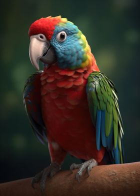 Parrot Baby Colorful Perch