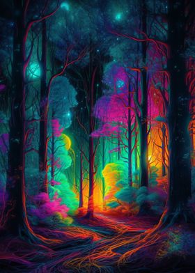 Psychedelic forest