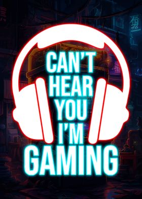 Gaming Gamer Neon Poster