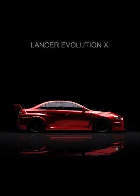 Lancer Evo X Red Dark