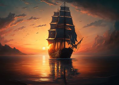 Sailboat landscape