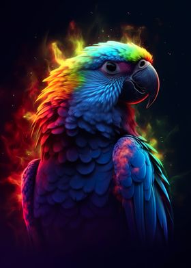 Parrot Neon Coloring