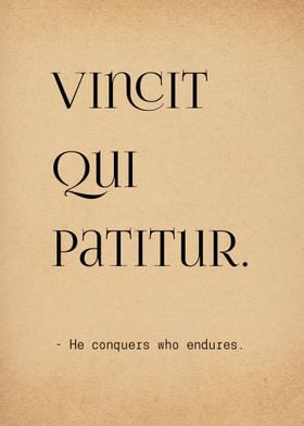 Latin quote Conqueror