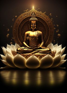 Buddha Beside Lotus