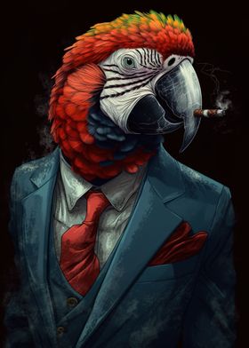 Parrot Suit Smoking