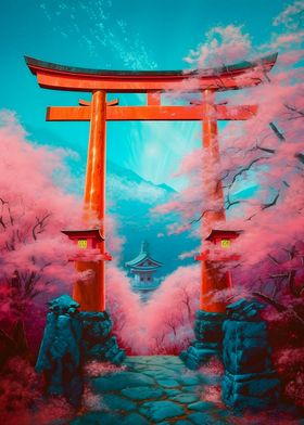 Torii gate in spring