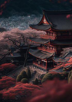 Japanese house landscape