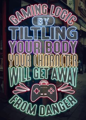 Gaming Gamer Neon Poster