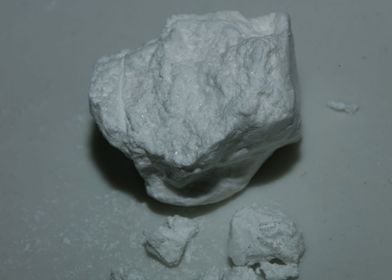 Cocaine rocks close up