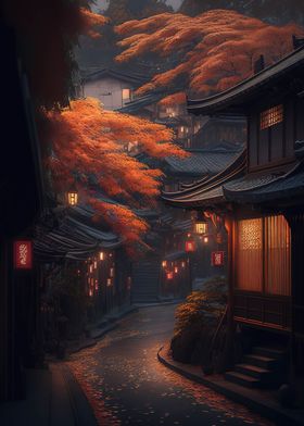 Japanese house landscape