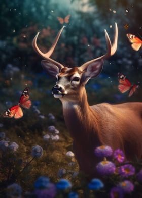 Magical Deer Butterflies