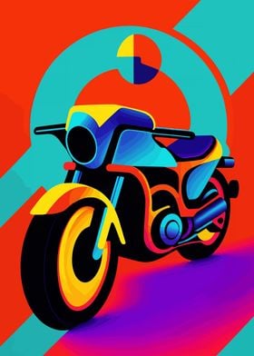 Abstract Motorcycle Art