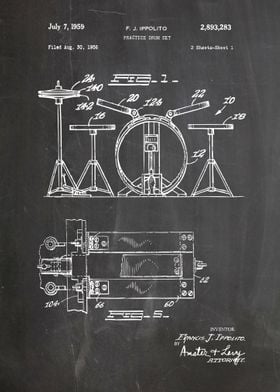 Practice drum set patent