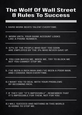 8 rules to success