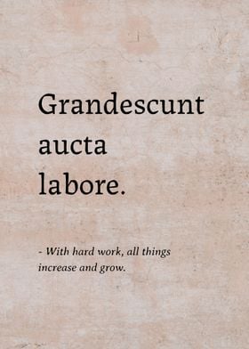 Latin Quote Hard Work