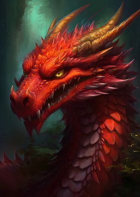 Portrait of a Fire Dragon