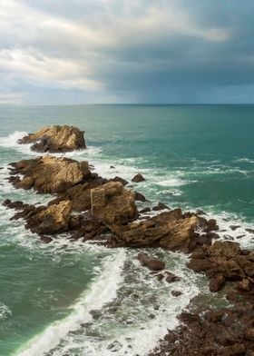 Sea landscape rocks