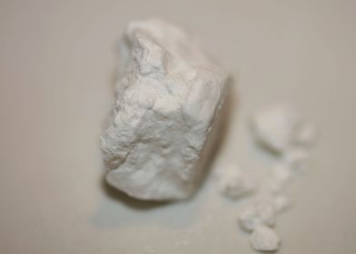 Cocaine rocks close up