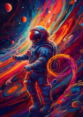 Colorful astronaut 2