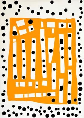 Mid Mod Orange Abstraction