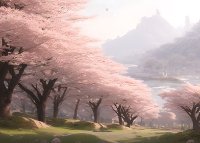 Sakura landscape